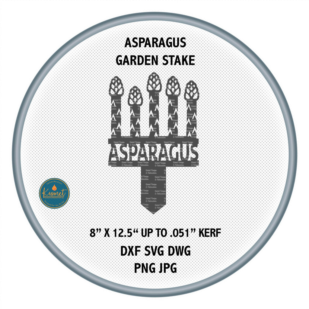 Asparagus Garden Stake DXF/SVG design preview with file details