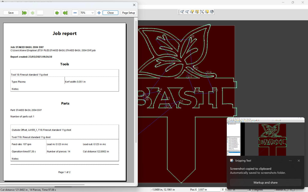 Basil Garden Stake vector paths in design software (photo 8)