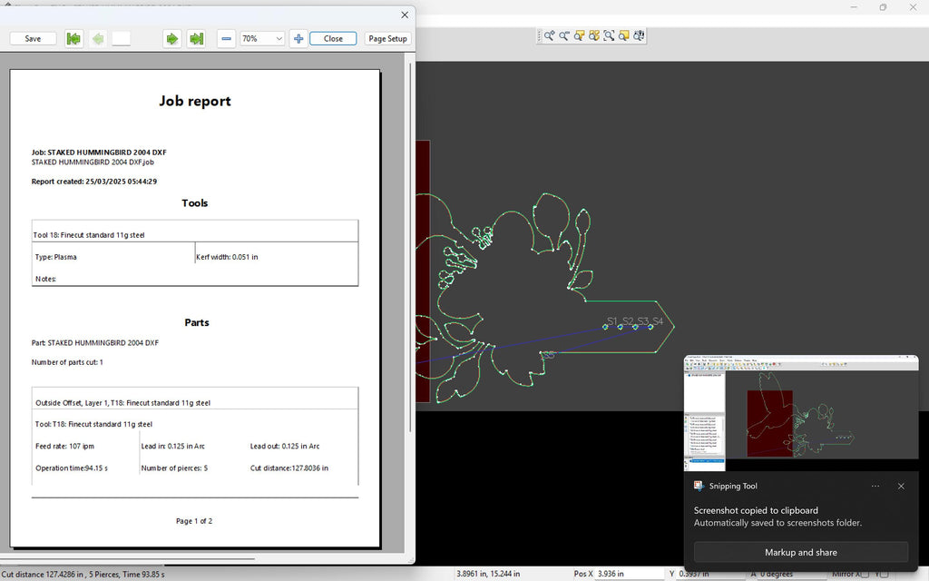 Hummingbird Tree Stake vector paths in design software (photo 6)