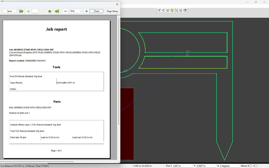 Circle Address Yard Stake vector paths in design software (photo 7)