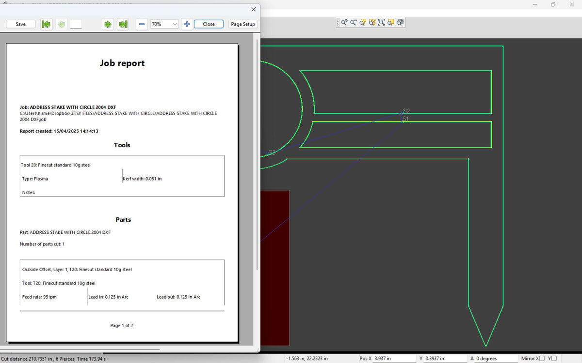 Circle Address Yard Stake vector paths in design software (photo 7)