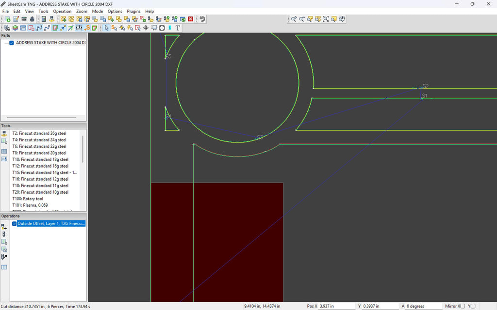 Circle Address Yard Stake vector paths in design software (photo 6)