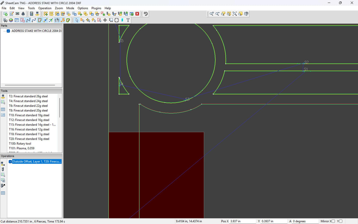 Circle Address Yard Stake vector paths in design software (photo 6)