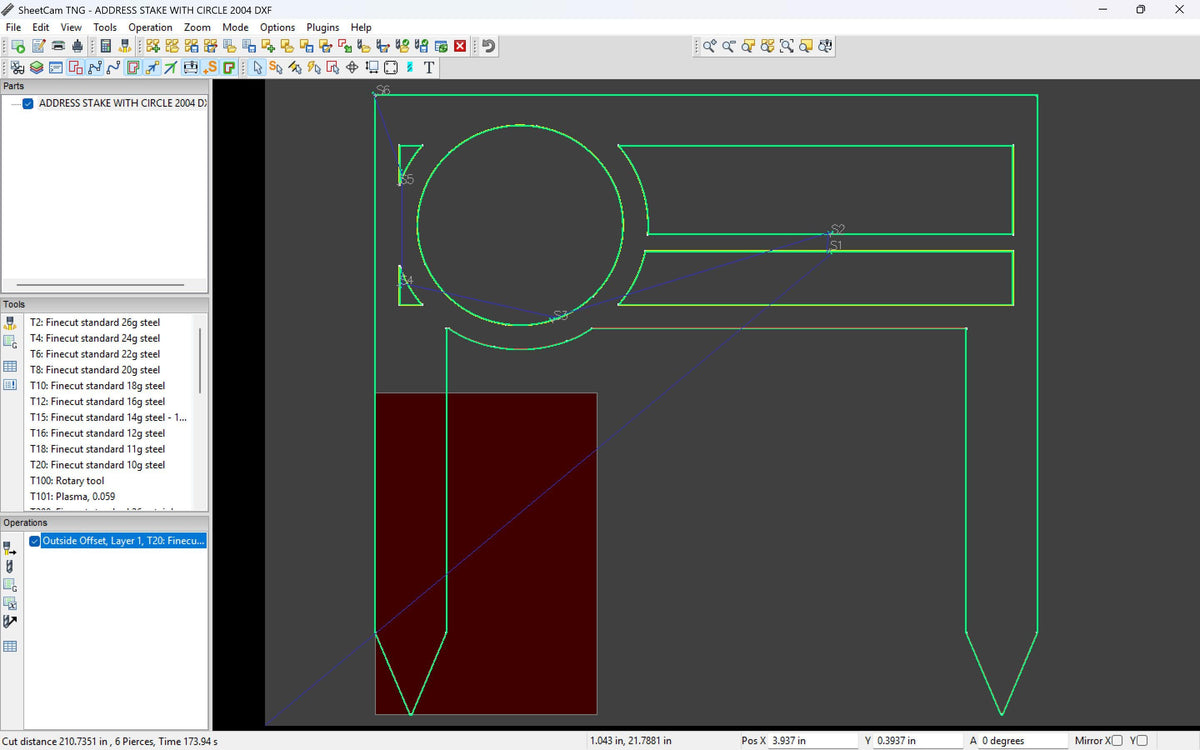 Circle Address Yard Stake vector paths in design software (photo 8)