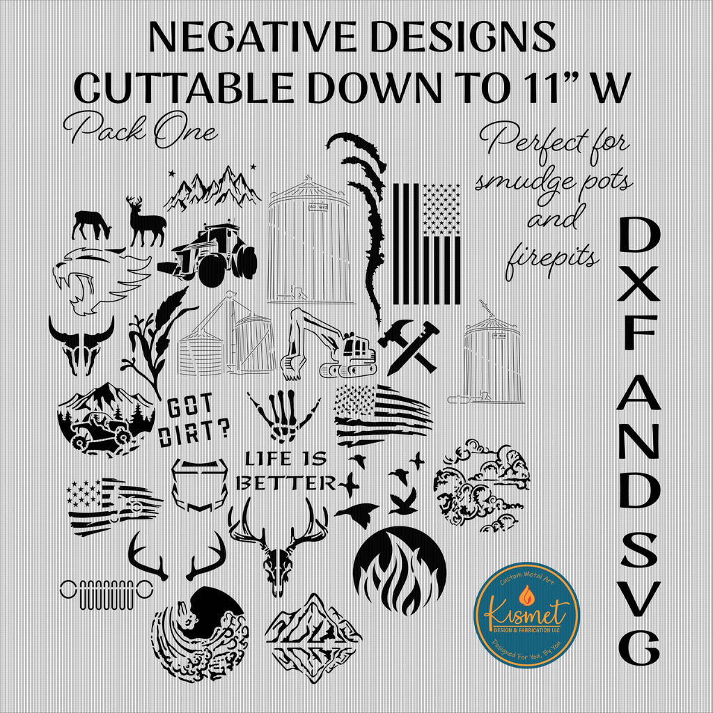 Drop Out Negative Design Pack DXF/SVG design preview with file details (photo 2)