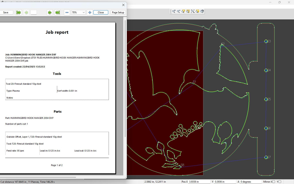 Hummingbird Feeder Hanger vector paths in design software (photo 9)