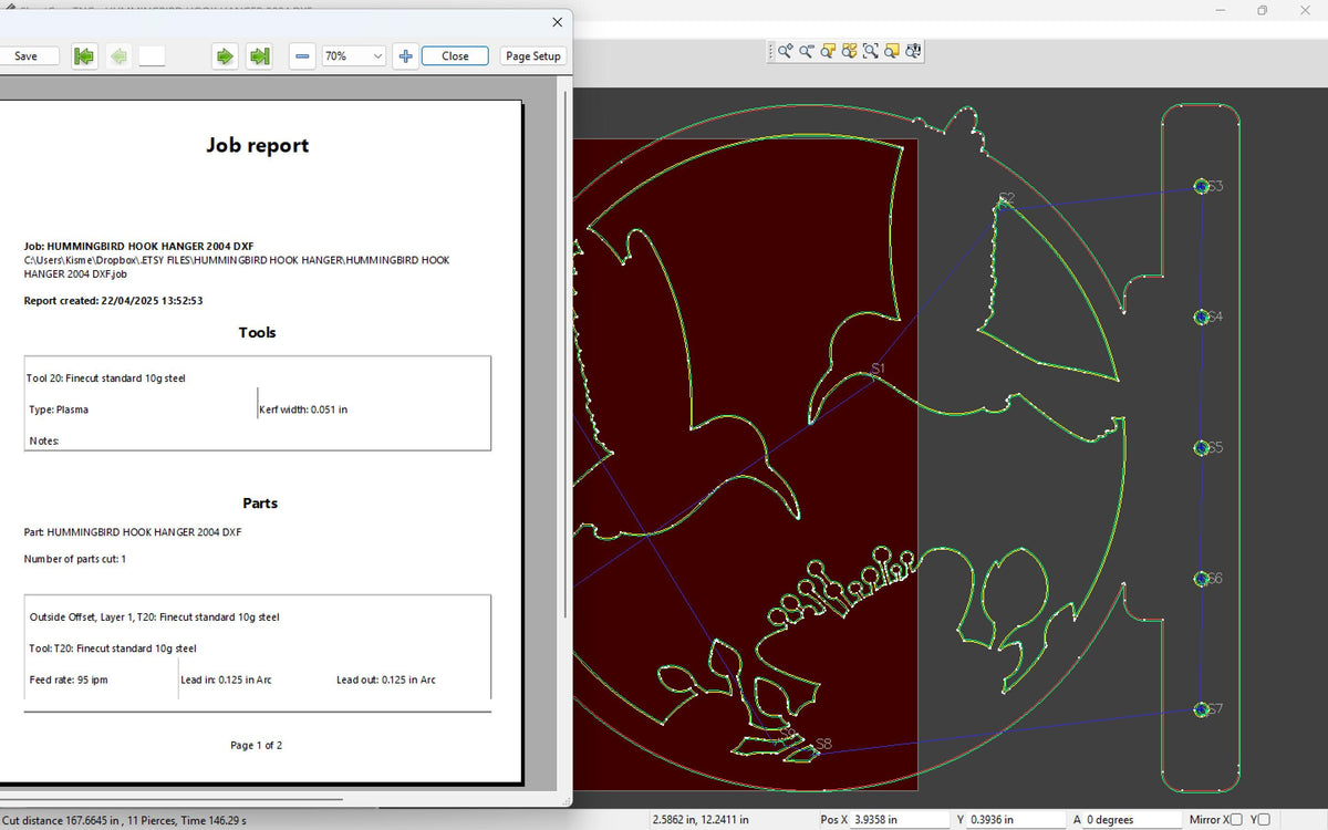 Hummingbird Feeder Hanger vector paths in design software (photo 9)
