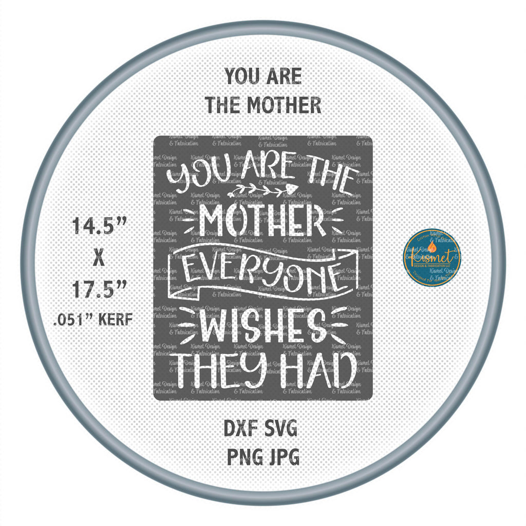 Mother’s Day Sign DXF/SVG design preview with file details