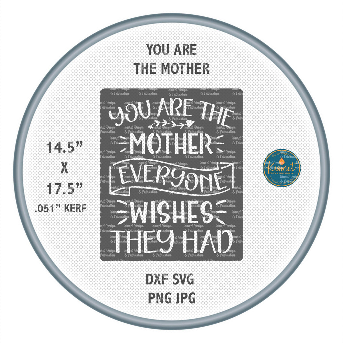 Mother’s Day Sign DXF/SVG design preview with file details