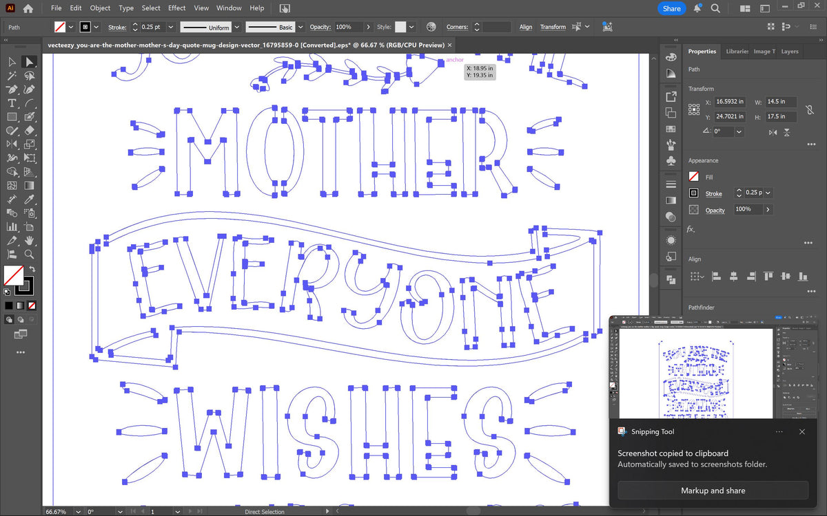 Mother’s Day Sign vector paths in design software (photo 8)