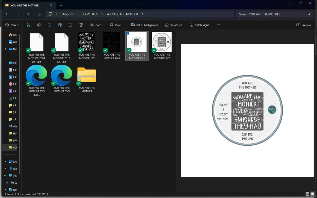 Mother’s Day Sign vector paths in design software