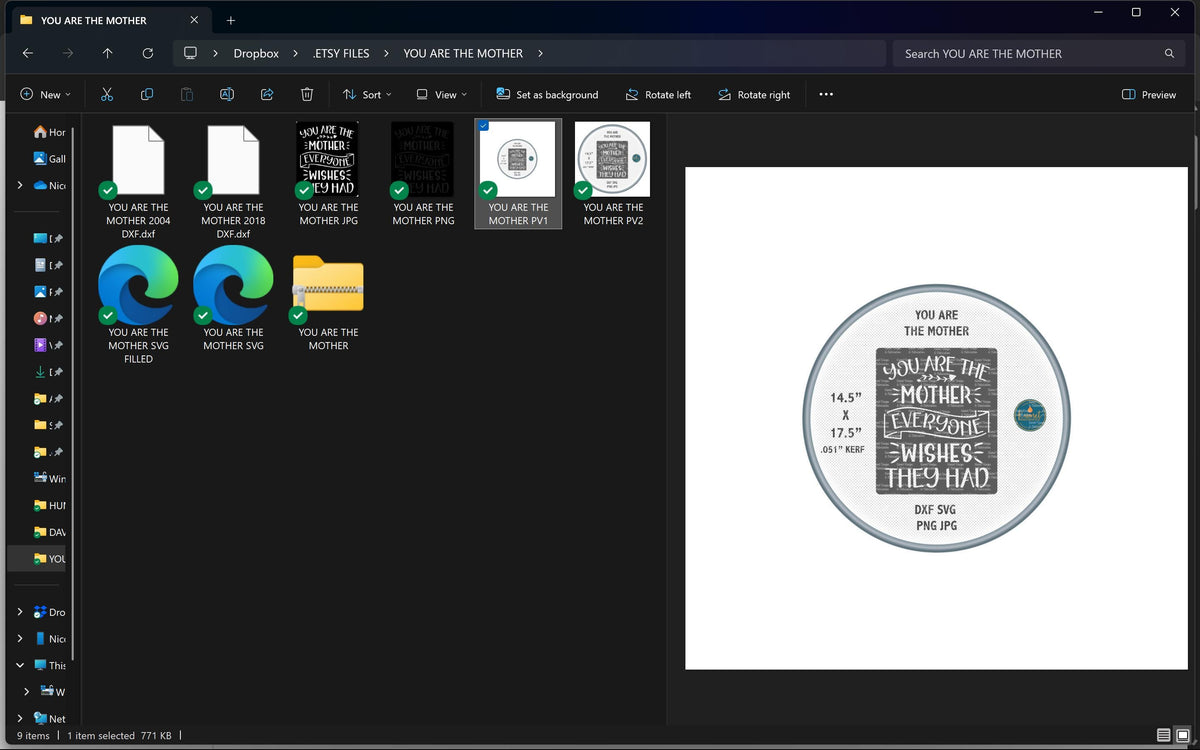 Mother’s Day Sign vector paths in design software