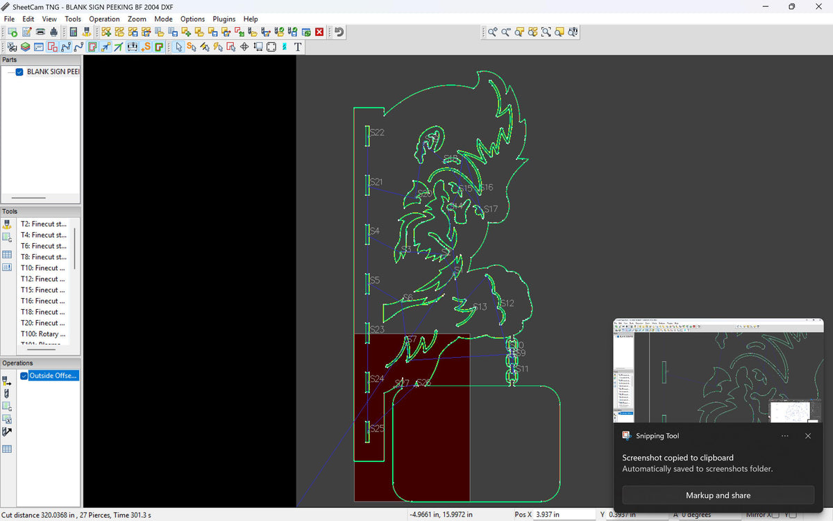 Peeking Bigfoot with Hanging Name Sign vector paths in design software (photo 9)