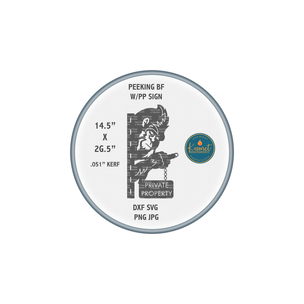 Bigfoot Private Property Sign DXF/SVG design preview with file details (photo 7)