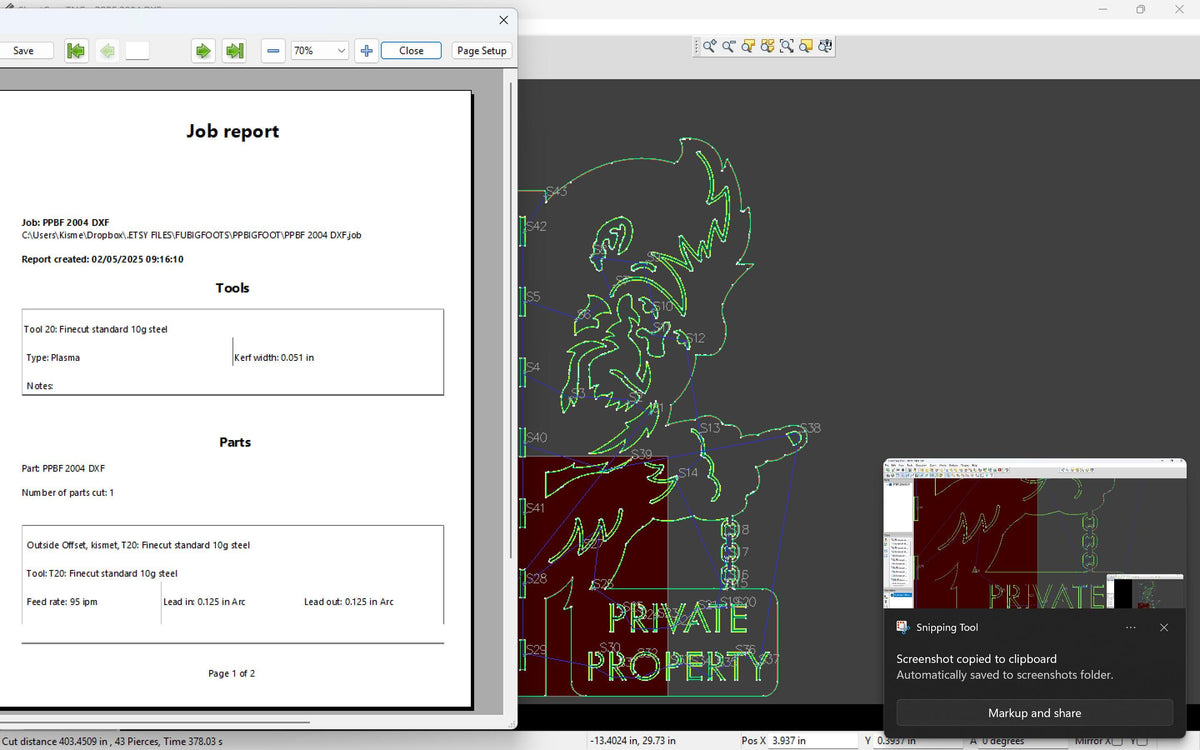 Bigfoot Private Property Sign vector paths in design software (photo 8)
