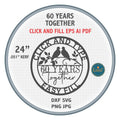 60 Years Together Love Birds Sign DXF/SVG design preview with file details