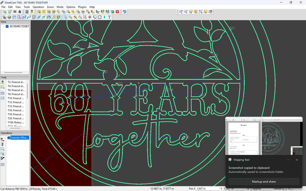60 Years Together Love Birds Sign vector paths in design software (photo 5)