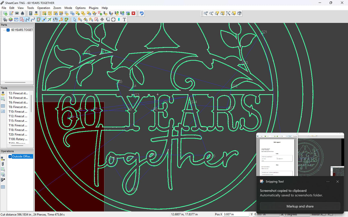 60 Years Together Love Birds Sign vector paths in design software (photo 5)