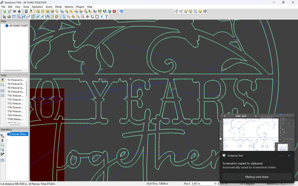 60 Years Together Love Birds Sign vector paths in design software (photo 7)