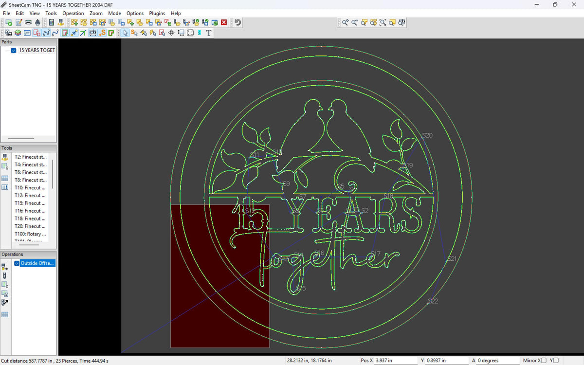15th Anniversary Sign vector paths in design software (photo 9)