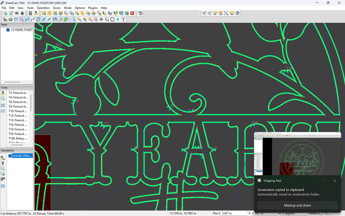 15th Anniversary Sign vector paths in design software (photo 8)