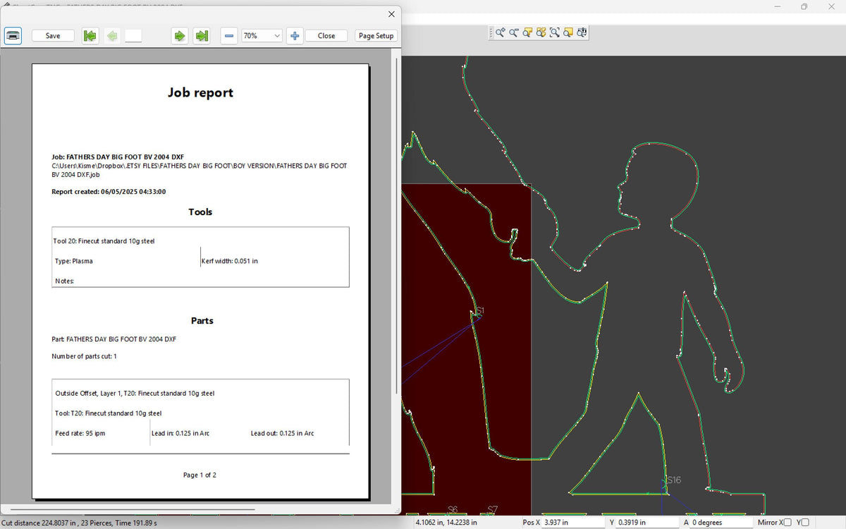 Legendary Dad Bigfoot and Son Sign vector paths in design software (photo 5)