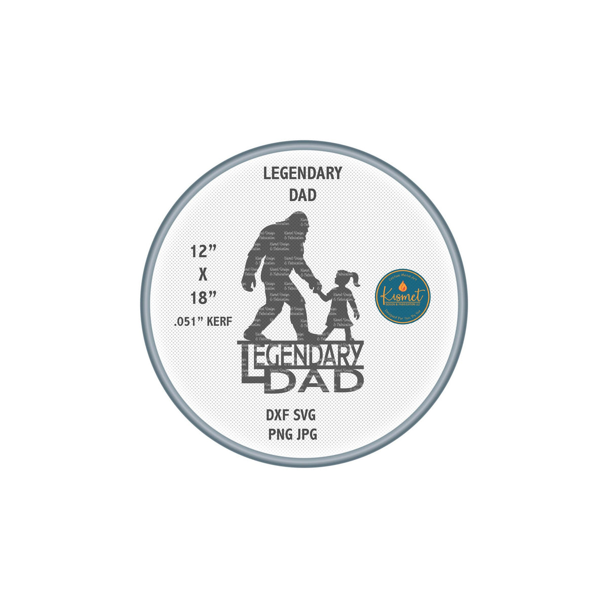 Legendary Dad Bigfoot and Daughter Sign DXF/SVG design preview with file details (photo 2)