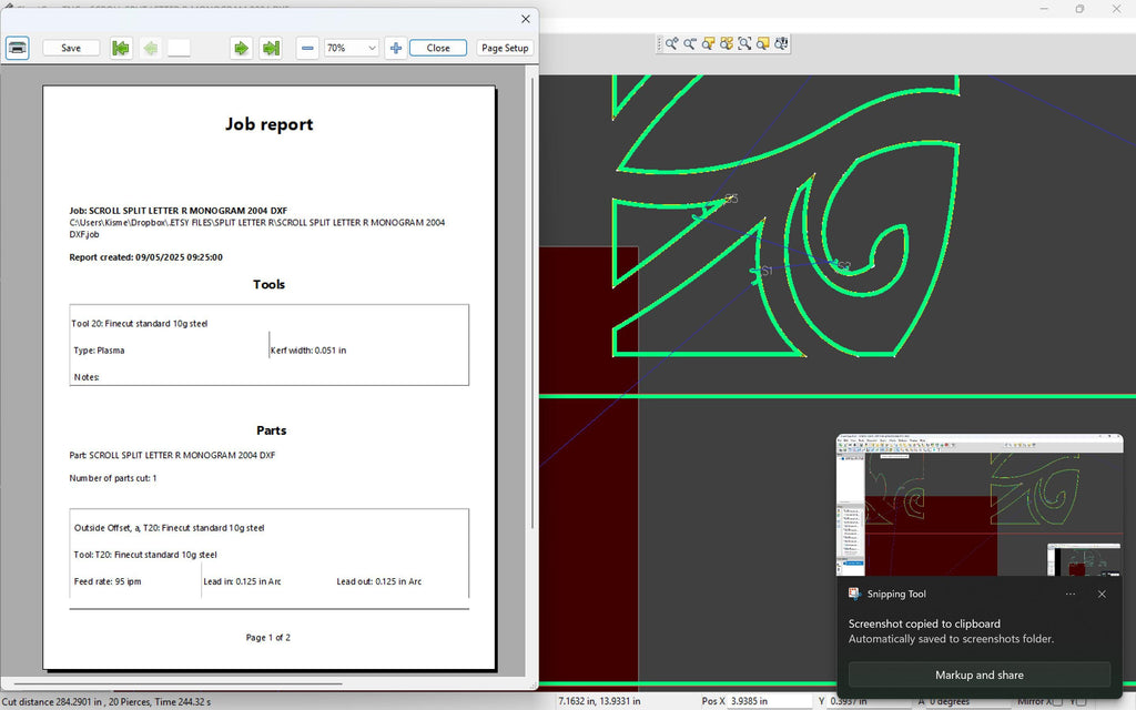 Scroll Serif Split Letter R Monogram vector paths in design software (photo 5)