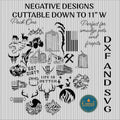 Drop Out Negative Design Pack DXF/SVG design preview with file details