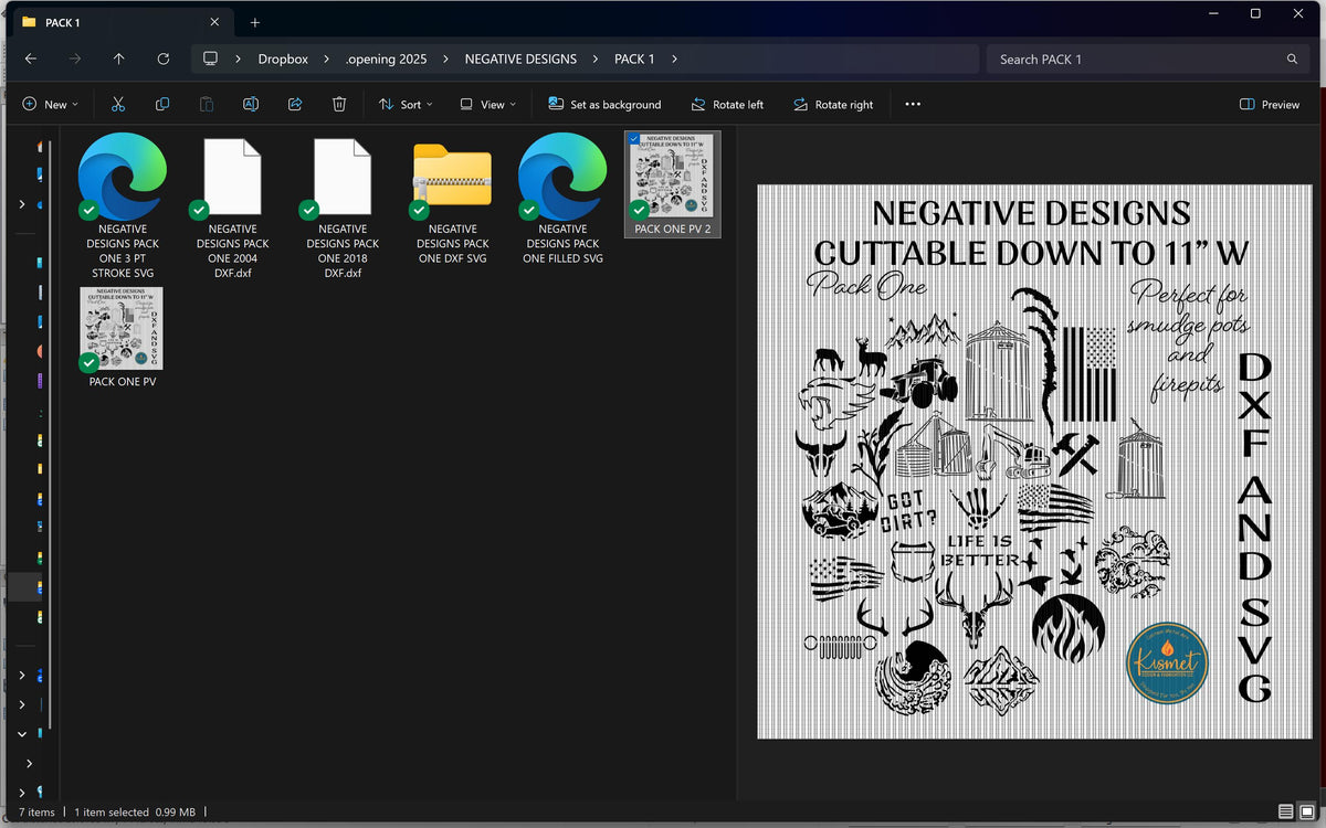 Drop Out Negative Design Pack vector paths in design software (photo 7)