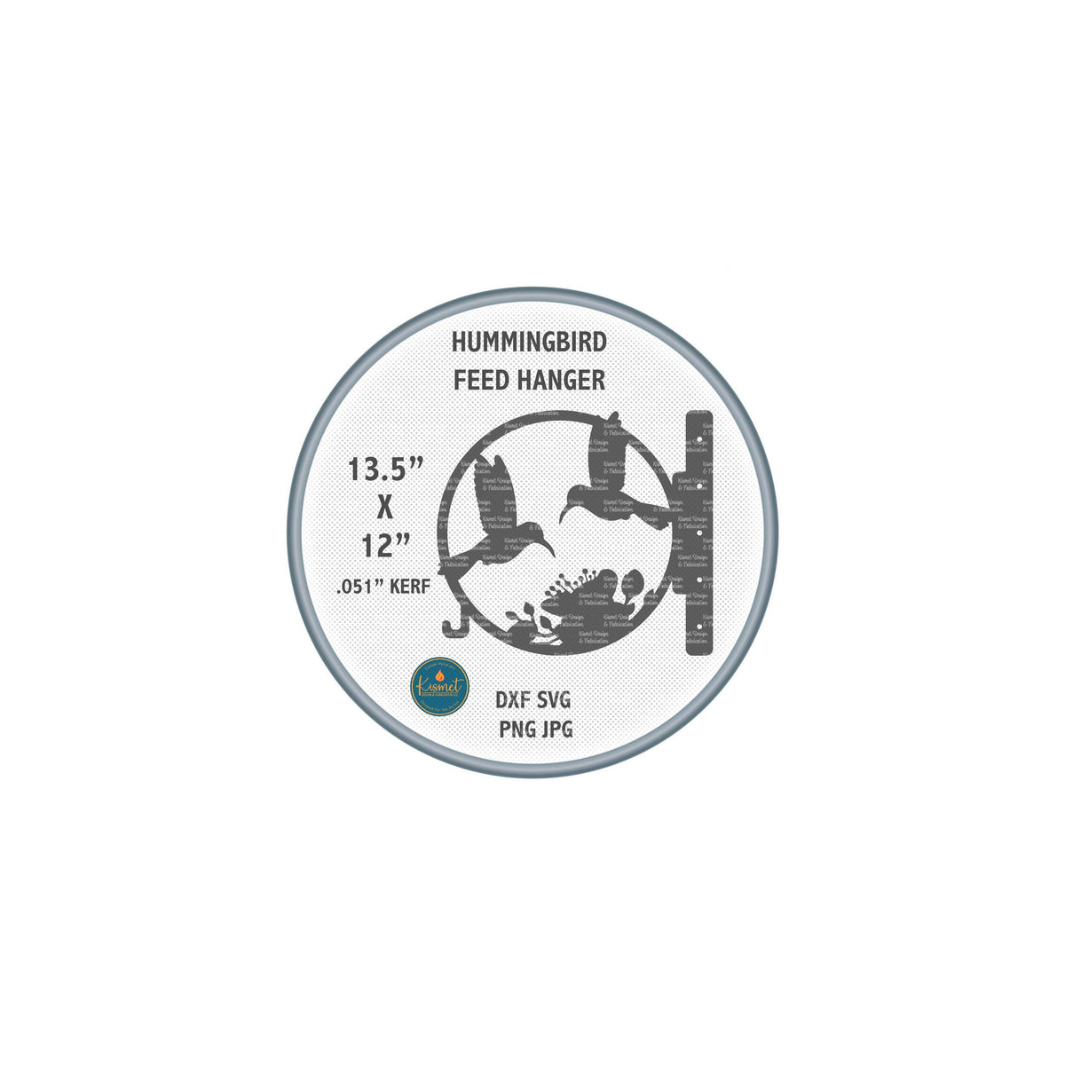 Hummingbird Feeder Hanger DXF/SVG design preview with file details (photo 8)