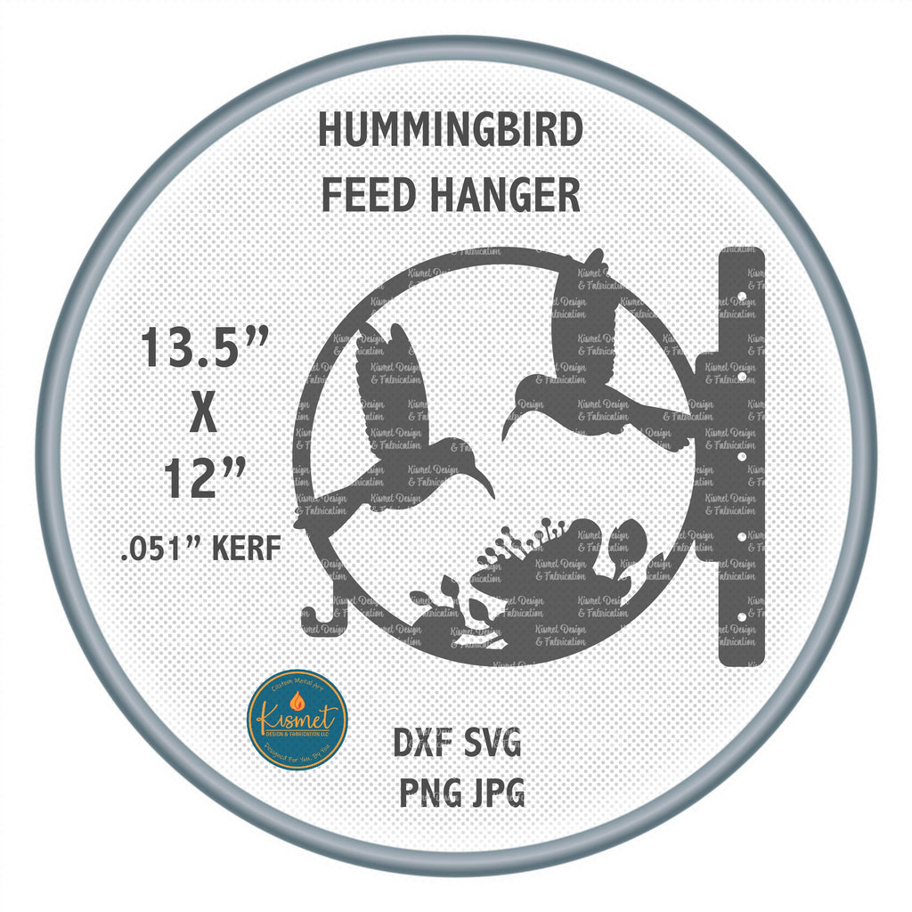 Hummingbird Feeder Hanger DXF/SVG design preview with file details (photo 3)
