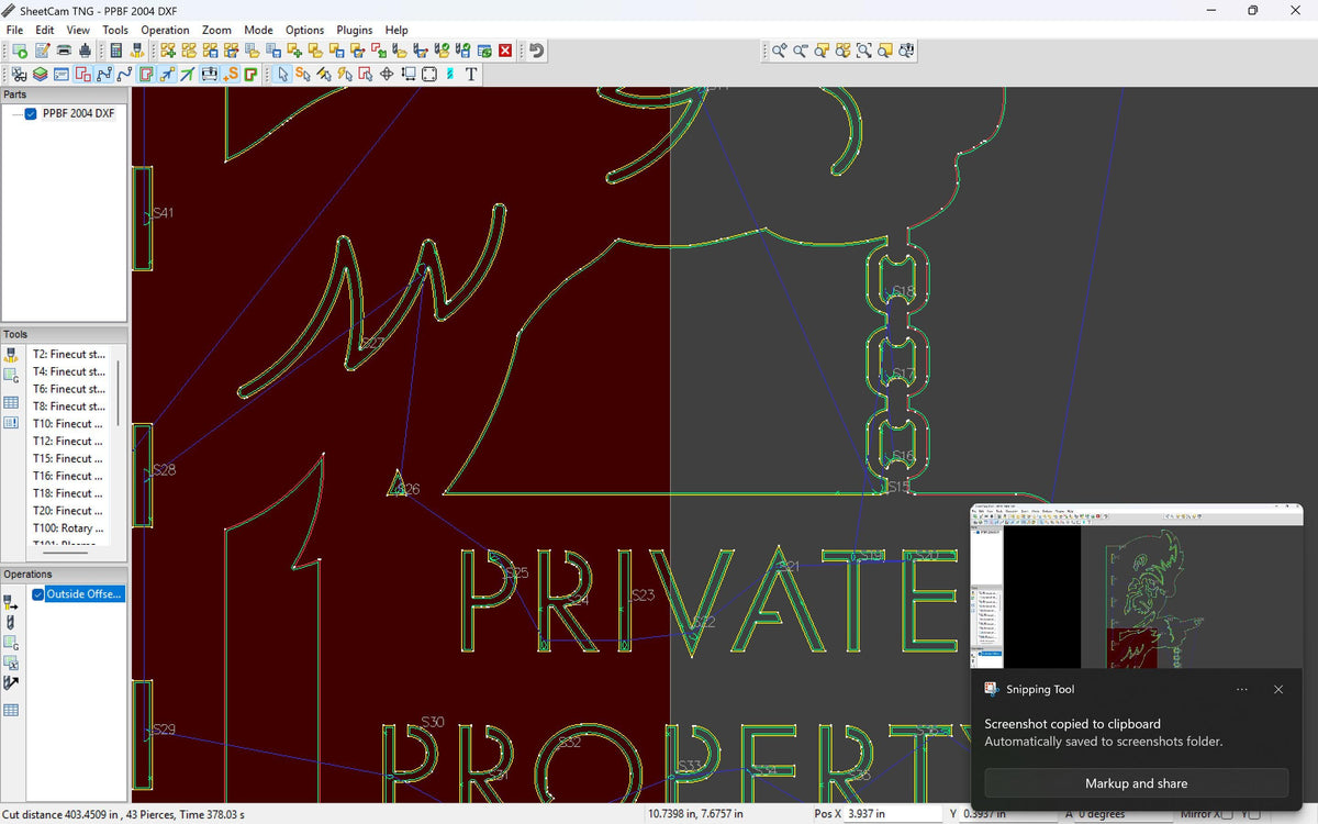 Bigfoot Private Property Sign vector paths in design software (photo 9)
