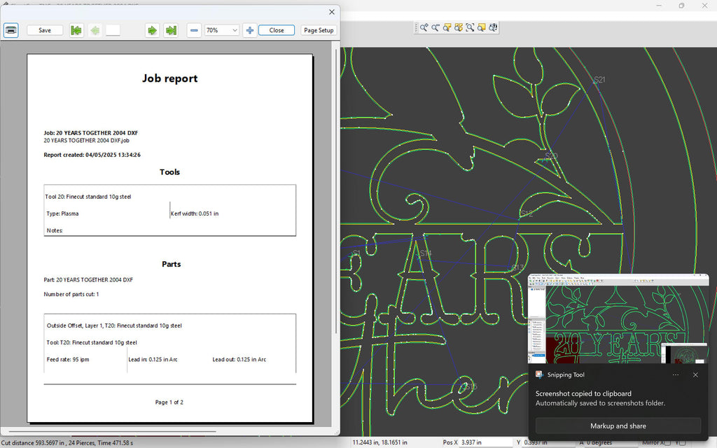 20th Anniversary Love Birds Sign vector paths in design software (photo 5)
