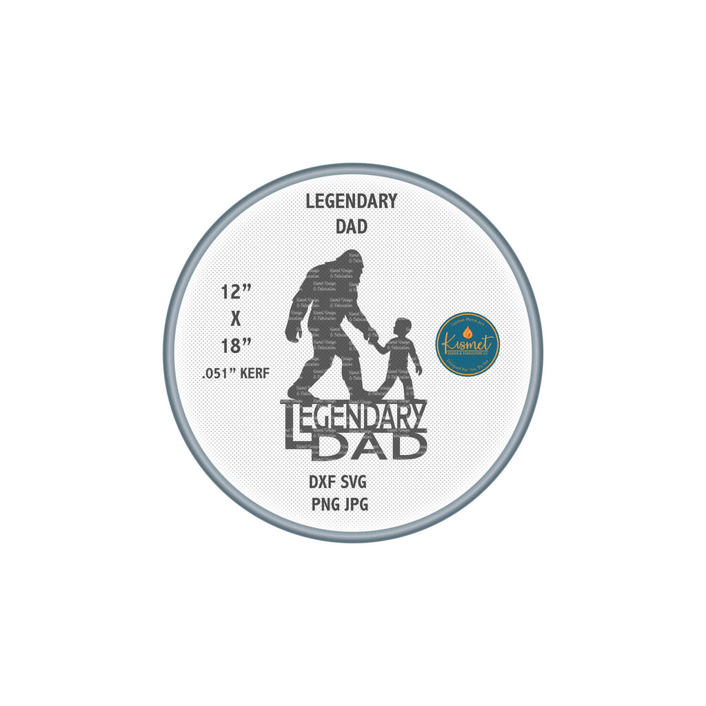 Legendary Dad Bigfoot and Son Sign DXF/SVG design preview with file details (photo 2)
