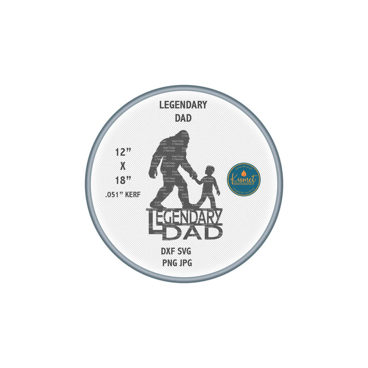Legendary Dad Bigfoot and Son Sign DXF/SVG design preview with file details (photo 2)