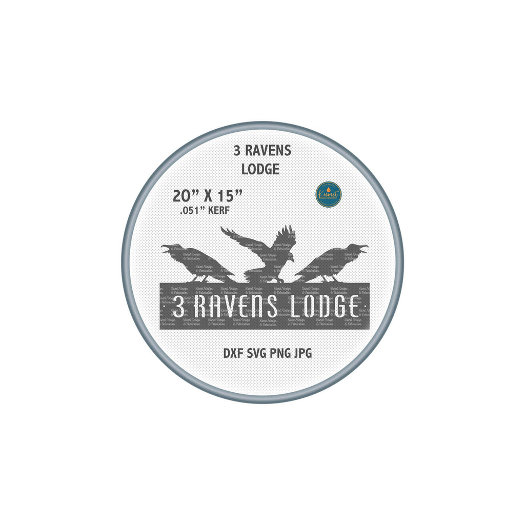 Three Ravens Lodge DXF/SVG design preview with file details (photo 3)