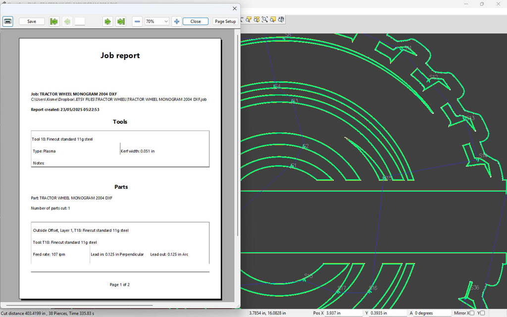 Tractor Tire Monogram vector paths in design software (photo 4)