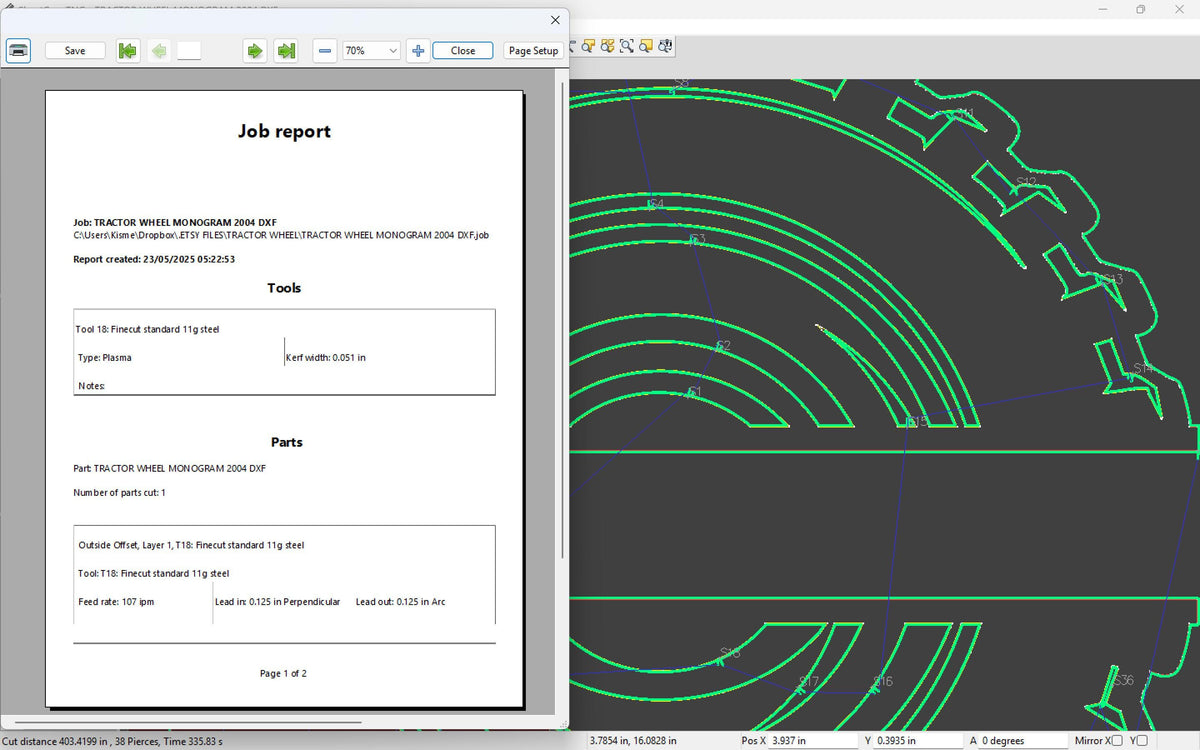 Tractor Tire Monogram vector paths in design software (photo 4)