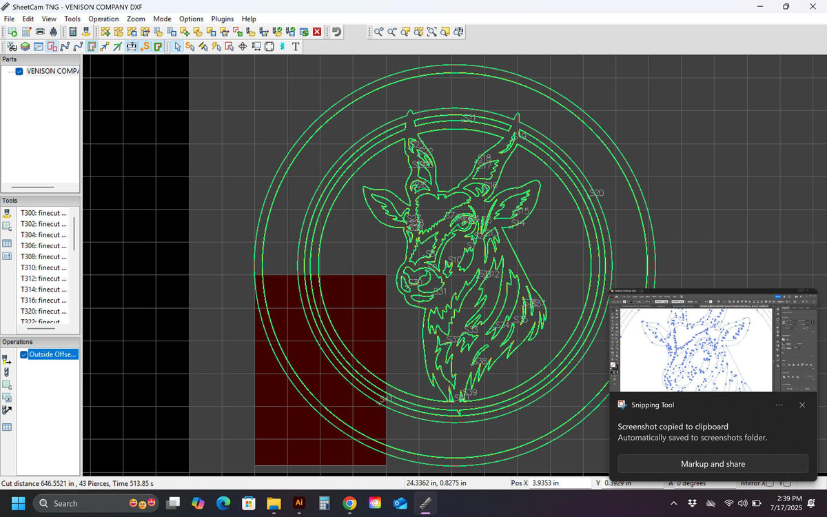 Antelope Round Sign vector paths in design software (photo 4)
