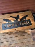 Three Ravens Lodge finished metal example