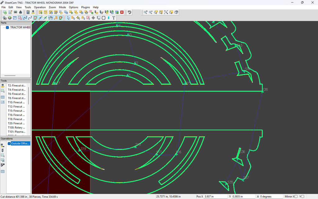 Tractor Tire Monogram vector paths in design software (photo 5)
