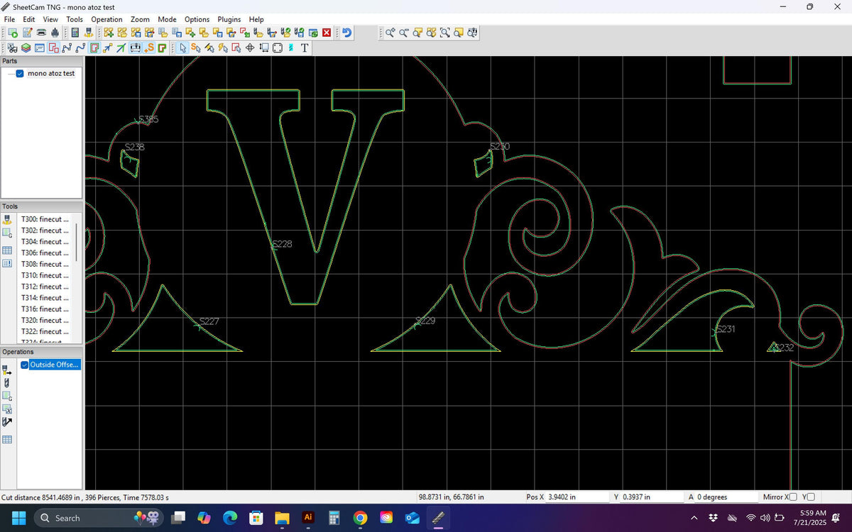 A–Z Monogram Yard Signs vector paths in design software (photo 4)