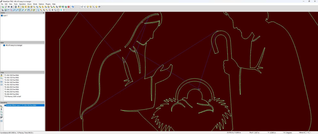 Away in a Manger Nativity vector paths in design software (photo 7)