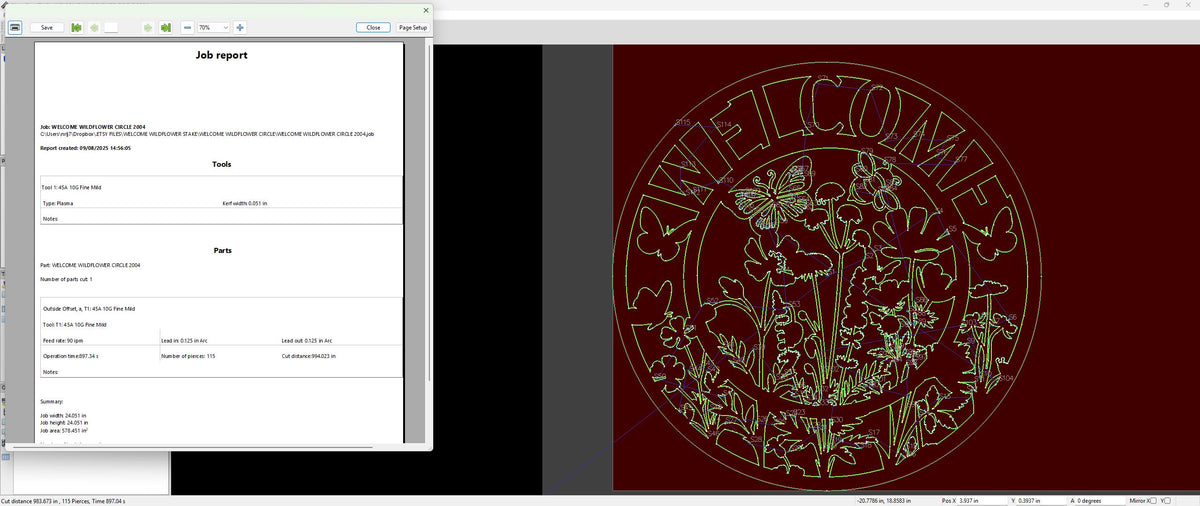 Wildflower Welcome Circle Sign vector paths in design software (photo 4)