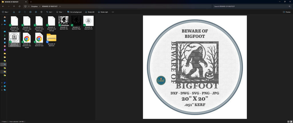 Beware Bigfoot Sign vector paths in design software (photo 7)