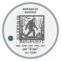 Beware Bigfoot Sign DXF/SVG design preview with file details