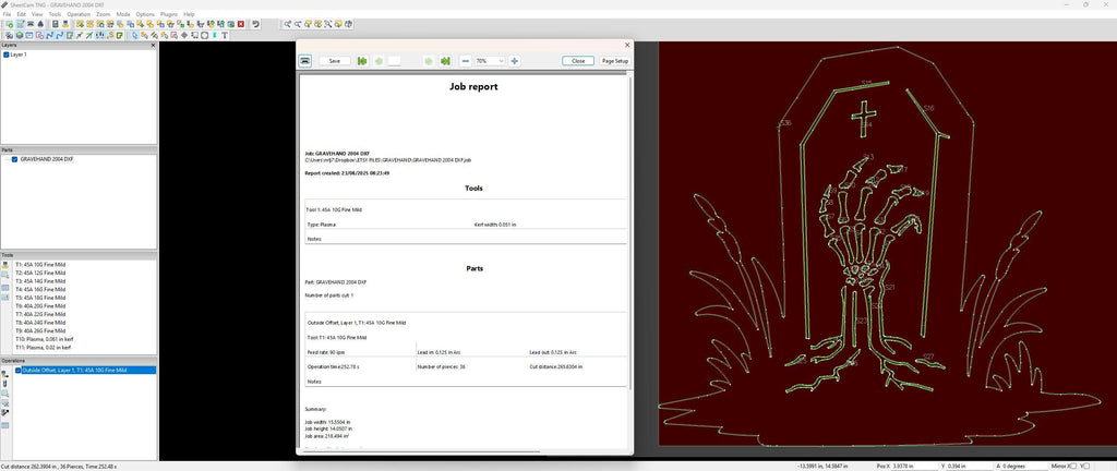 Skeleton Hand Headstone vector paths in design software (photo 7)