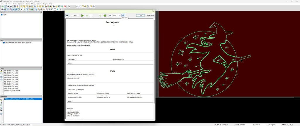 Halloween Witch on Broomstick vector paths in design software (photo 4)