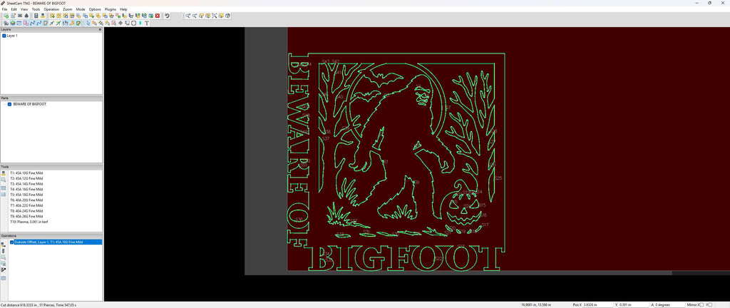 Beware Bigfoot Sign vector paths in design software (photo 5)